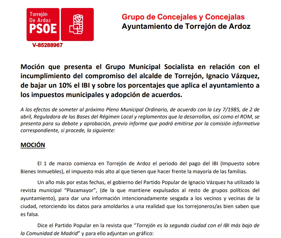 Foto cedida por PSOE Torrejón